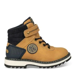 Bottines Fourré JAUNE Garçon Motif Uni Scratch