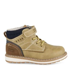 Bottines Fourré JAUNE Garçon Motif Fausse Fourrure Lacets