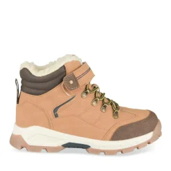 Bottines Fourré JAUNE Garçon Motif Uni Lacets