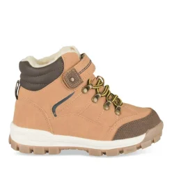 Bottines Fourré JAUNE Garçon Motif Uni Lacets