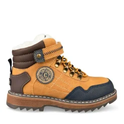 Bottines Fourré JAUNE Garçon Motif Uni Scratch
