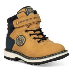 Bottines Fourré JAUNE Garçon Motif Uni Scratch