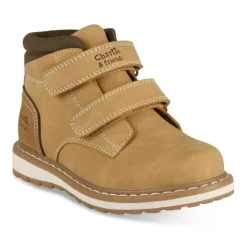Bottines Fourré JAUNE Garçon Motif Uni Scratch