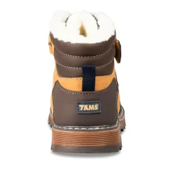 Bottines Fourré JAUNE Garçon Motif Uni Scratch
