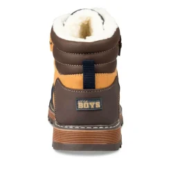Bottines Fourré JAUNE Garçon Motif Uni Scratch