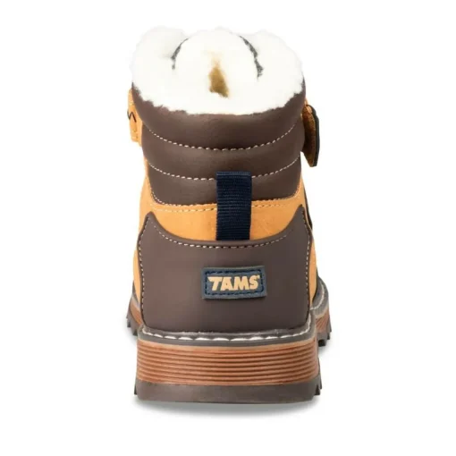 Bottines Fourré JAUNE Garçon Motif Uni Scratch