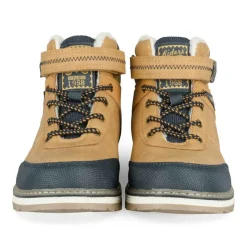 Bottines Fourré JAUNE Garçon Motif Fausse Fourrure Lacets