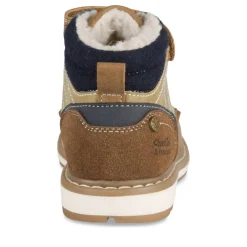 Bottines Fourré JAUNE Garçon Motif Fausse Fourrure Lacets