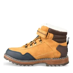 Bottines Fourré JAUNE Garçon Motif Uni Scratch