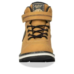 Bottines Fourré JAUNE Garçon Motif Uni Scratch
