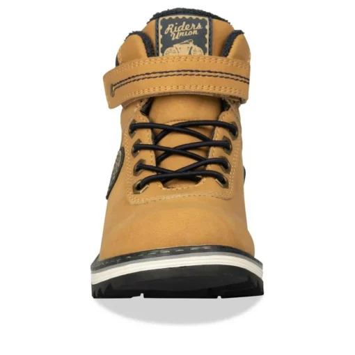 Bottines Fourré JAUNE Garçon Motif Uni Scratch