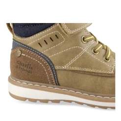 Bottines Fourré JAUNE Garçon Motif Fausse Fourrure Lacets
