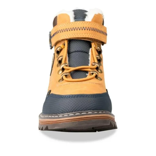 Bottines Fourré JAUNE Garçon Motif Uni Scratch