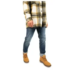 Bottines Fourré JAUNE Homme Motif Uni Lacets