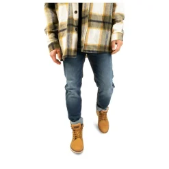 Bottines Fourré JAUNE Homme Motif Uni Lacets