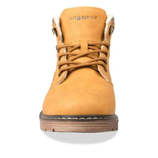 Bottines Fourré JAUNE Homme Motif Uni Lacets