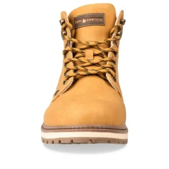 Bottines Fourré JAUNE Homme Motif Uni Lacets