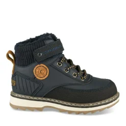Bottines Fourré MARINE Garçon Motif Uni Lacets