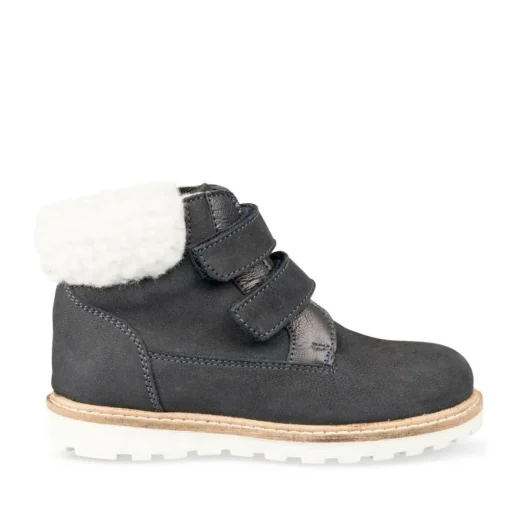 Bottines Fourré MARINE Garçon CUIR Motif Uni Scratch