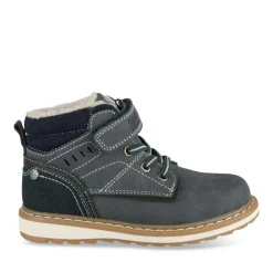 Bottines Fourré MARINE Garçon Motif Fausse Fourrure Lacets