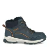 Bottines Fourré MARINE Garçon Motif Uni Lacets