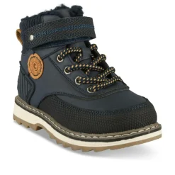 Bottines Fourré MARINE Garçon Motif Uni Lacets