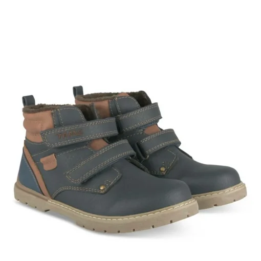Bottines Fourré MARINE Garçon Motif Uni Scratch