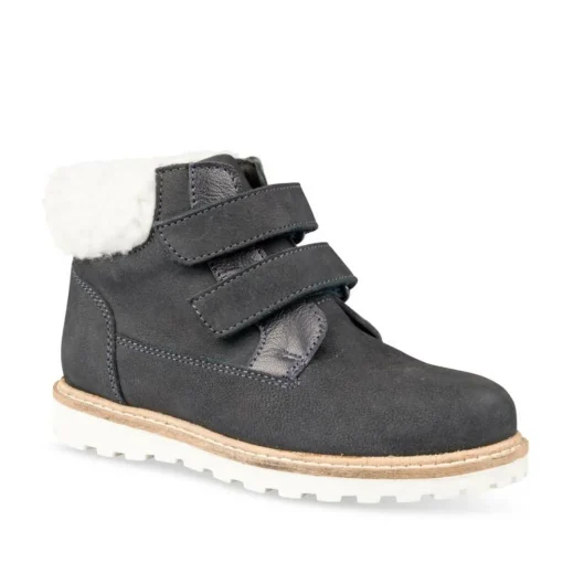 Bottines Fourré MARINE Garçon CUIR Motif Uni Scratch