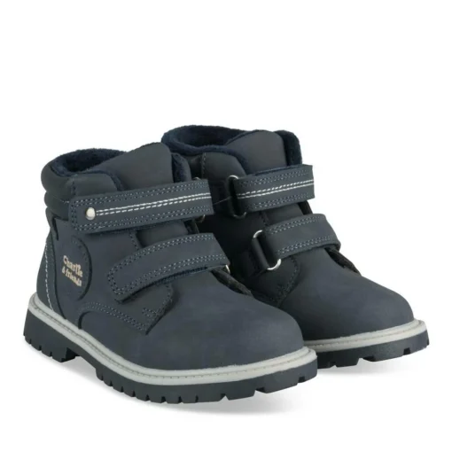 Bottines Fourré MARINE Garçon Motif Uni A Enfiler