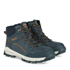 Bottines Fourré MARINE Garçon Motif Uni Lacets