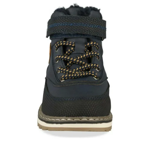 Bottines Fourré MARINE Garçon Motif Uni Lacets
