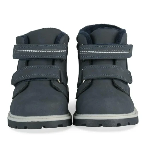Bottines Fourré MARINE Garçon Motif Uni A Enfiler