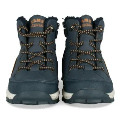 Bottines Fourré MARINE Garçon Motif Uni Lacets