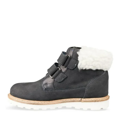 Bottines Fourré MARINE Garçon CUIR Motif Uni Scratch