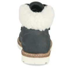 Bottines Fourré MARINE Garçon CUIR Motif Uni Scratch