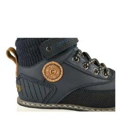 Bottines Fourré MARINE Garçon Motif Uni Lacets