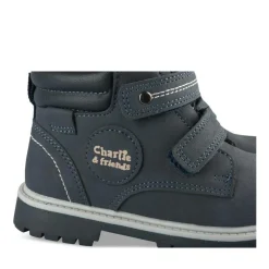 Bottines Fourré MARINE Garçon Motif Uni A Enfiler