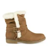 Bottines Fourré MARRON Femme Motif Fausse Fourrure Fermeture éclair