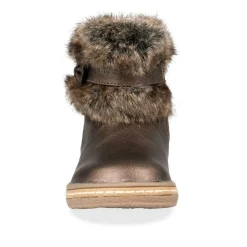 Bottines Fourré MARRON Fille Motif Uni Fermeture éclair