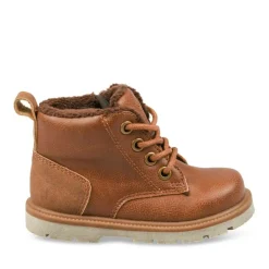 Bottines Fourré MARRON Garçon Lacets