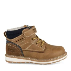 Bottines Fourré MARRON Garçon Motif Fausse Fourrure Lacets
