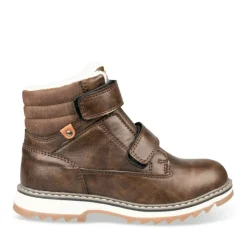 Bottines Fourré MARRON Garçon Motif Uni Scratch