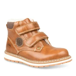 Bottines Fourré MARRON Garçon Motif Uni Scratch