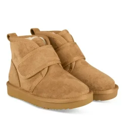 Bottines Fourré MARRON Garçon Motif Uni Scratch