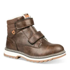 Bottines Fourré MARRON Garçon Motif Uni Scratch