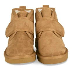 Bottines Fourré MARRON Garçon Motif Uni Scratch