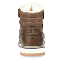 Bottines Fourré MARRON Garçon Motif Uni Scratch