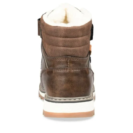 Bottines Fourré MARRON Garçon Motif Uni Scratch