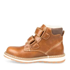 Bottines Fourré MARRON Garçon Motif Uni Scratch