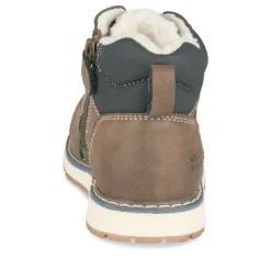 Bottines Fourré MARRON Garçon Motif Uni Lacets